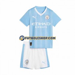 Primera Equipación del Manchester City 2023-2024 Manga Corta para Niño (Camiseta y pantalón)