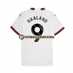 Segunda Equipación del Manchester City Erling Haaland 9 2023-2024 Manga Corta para Hombre Segunda Equipación del Manchester City Erling Haaland 9 2023-2024 Manga Corta para Hombre