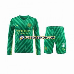 Primera Equipación del Manchester City Portero Ederson Moraes 31 2023-2024 ML para Niño (Camiseta y pantalón)