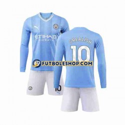 Primera Equipación del Manchester City Grealish 10 2023-2024 ML para Niño (Camiseta y pantalón)