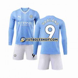 Primera Equipación del Manchester City Haaland 9 2023-2024 ML para Niño (Camiseta y pantalón) Primera Equipación del Manchester City Haaland 9 2023-2024 ML para Niño (Camiseta y pantalón)