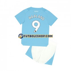 Primera Equipación del Manchester City Haaland 9 2023-2024 Manga Corta para Niño (Camiseta y pantalón) Primera Equipación del Manchester City Haaland 9 2023-2024 Manga Corta para Niño (Camiseta y pantalón)