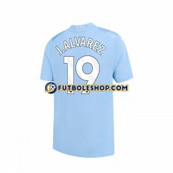 Primera Equipación del Manchester City J. ALVAREZ 19 2023-2024 Manga Corta para Hombre