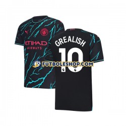 Tercera Equipación del Manchester City Jack Grealish 10 2023-2024 Manga Corta para Hombre