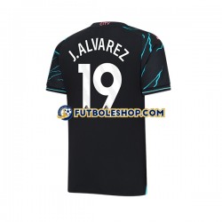 Tercera Equipación del Manchester City Julian Alvarez 19 2023-2024 Manga Corta para Hombre