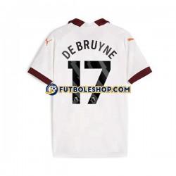 Segunda Equipación del Manchester City Kevin De Bruyne 17 2023-2024 Manga Corta para Hombre