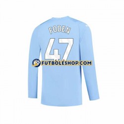 Primera Equipación del Manchester City Phil Foden 47 2023-2024 ML para Hombre