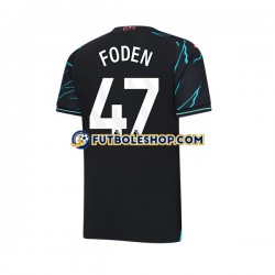 Tercera Equipación del Manchester City Phil Foden 47 2023-2024 Manga Corta para Hombre