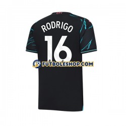 Tercera Equipación del Manchester City Rodri Hernandez 16 2023-2024 Manga Corta para Hombre