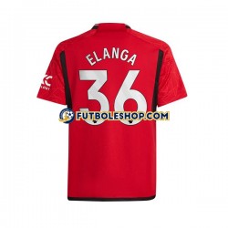 Primera Equipación del Manchester United Anthony Elanga 36 2023-2024 Manga Corta para Hombre