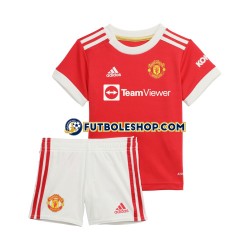 Primera Equipación del Manchester United 2021-2022 Manga Corta para Niño (Camiseta y pantalón)