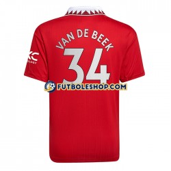 Primera Equipación del Manchester United Donny van de Beek 34 2022-2023 Manga Corta para Hombre