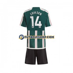Segunda Equipación del Manchester United Eriksen 14 2023-2024 Manga Corta para Niño (Camiseta y pantalón)