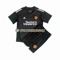 Tercera Equipación del Manchester United Portero 2023-2024 Manga Corta para Niño (Camiseta y pantalón)