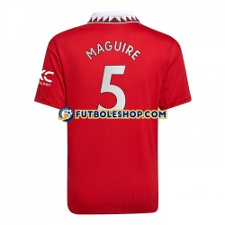 Primera Equipación del Manchester United Harry Maguire 5 2022-2023 Manga Corta para Hombre