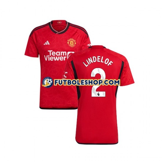Primera Equipación del Manchester United Lindelof 2 2023-2024 Manga Corta para Hombre Primera Equipación del Manchester United Lindelof 2 2023-2024 Manga Corta para Hombre