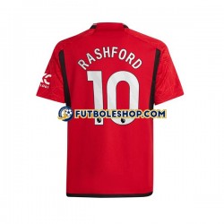 Primera Equipación del Manchester United Marcus Rashford 10 2023-2024 Manga Corta para Hombre