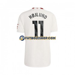 Tercera Equipación del Manchester United Rasmus Hojlund 11 2023-2024 Manga Corta para Hombre