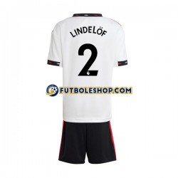 Segunda Equipación del Manchester United Victor Lindelof 2 2022-2023 Manga Corta para Niño (Camiseta y pantalón)