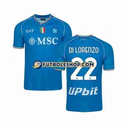 Primera Equipación del Napoli DI LORENZO 22 2023-2024 Manga Corta para Hombre