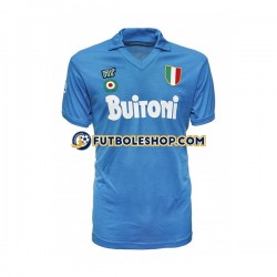 Primera Equipación del Napoli Retro 1987 1988 Manga Corta para Hombre