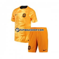 Primera Equipación del Países Bajos World Cup 2022 Manga Corta para Niño (Camiseta y pantalón)
