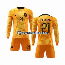 Primera Equipación del Países Bajos De Jong 21 World Cup 2022 ML para Niño (Camiseta y pantalón)