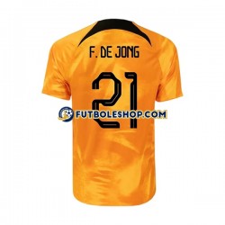 Primera Equipación del Países Bajos Frenkie de Jong 21 World Cup 2022 Manga Corta para Hombre