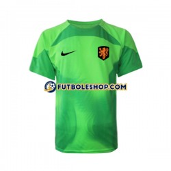 Segunda Equipación del Países Bajos Portero World Cup 2022 Manga Corta para Hombre