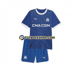 Segunda Equipación del Olympique de Marsella 2023-2024 Manga Corta para Niño (Camiseta y pantalón)