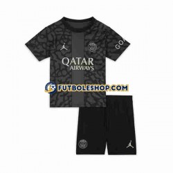 Tercera Equipación del Paris Saint-Germain 2023-2024 Manga Corta para Niño (Camiseta y pantalón)