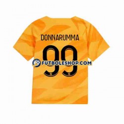 Segunda Equipación del Paris Saint-Germain Portero Donnarumma 99 2023-2024 Manga Corta para Hombre