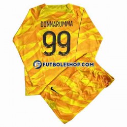 Segunda Equipación del Paris Saint-Germain Portero DONNARUMMA 99 2023-2024 ML para Niño (Camiseta y pantalón)