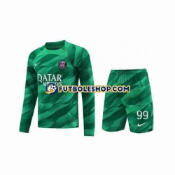 Primera Equipación del Paris Saint-Germain Portero Donnarumma 99 2023-2024 ML para Niño (Camiseta y pantalón)