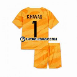 Segunda Equipación del Paris Saint-Germain Portero K.NAVAS 1 2023-2024 Manga Corta para Niño (Camiseta y pantalón)
