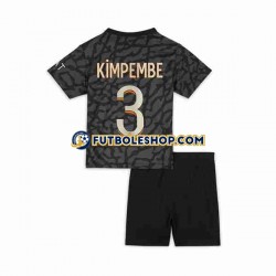 Tercera Equipación del Paris Saint-Germain Kimpembe 3 2023-2024 Manga Corta para Niño (Camiseta y pantalón)