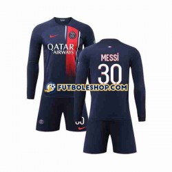 Primera Equipación del Paris Saint-Germain Lionel Messi 30 2023-2024 ML para Niño (Camiseta y pantalón)