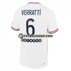 Cuarta Equipación del Paris Saint-Germain Marco Verratti 6 2021-2022 Manga Corta para Hombre