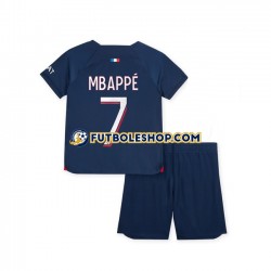 Primera Equipación del Paris Saint-Germain Mbappe 7 2023-2024 Manga Corta para Niño (Camiseta y pantalón)