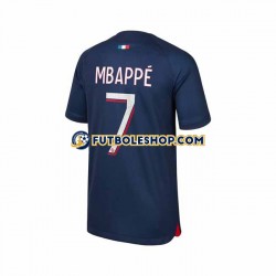 Primera Equipación del Paris Saint-Germain Mbappe 7 2023-2024 Manga Corta para Hombre