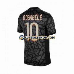 Tercera Equipación del Paris Saint-Germain O.Dembele 10 2023-2024 Manga Corta para Hombre