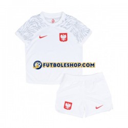 Primera Equipación del Polonia World Cup 2022 Manga Corta para Niño (Camiseta y pantalón)