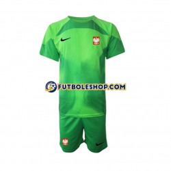 Primera Equipación del Polonia Portero World Cup 2022 Manga Corta para Niño (Camiseta y pantalón)