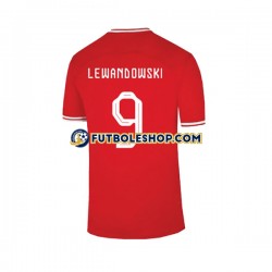 Segunda Equipación del Polonia Lewandowski 9 World Cup 2022 Manga Corta para Hombre