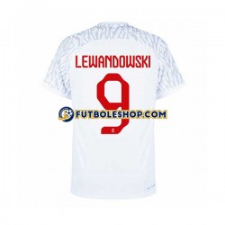 Primera Equipación del Polonia Lewandowski 9 World Cup 2022 Manga Corta para Hombre