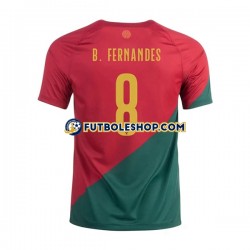 Primera Equipación del Portugal B.Fernandes 8 World Cup 2022 Manga Corta para Hombre