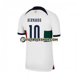 Segunda Equipación del Portugal Bernardo 10 World Cup 2022 Manga Corta para Hombre