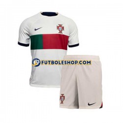Segunda Equipación del Portugal World Cup 2022 Manga Corta para Niño (Camiseta y pantalón)