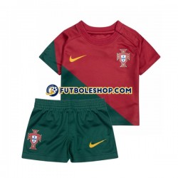 Primera Equipación del Portugal World Cup 2022 Manga Corta para Niño (Camiseta y pantalón)