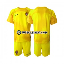 Primera Equipación del Portugal Portero World Cup 2022 Manga Corta para Niño (Camiseta y pantalón)